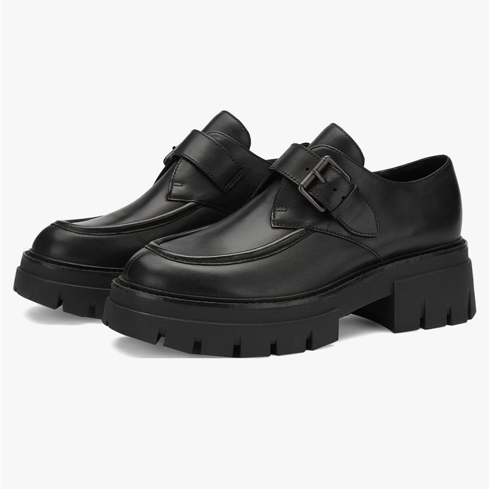Ash Black Lord Buckle Chunky Loafer 9